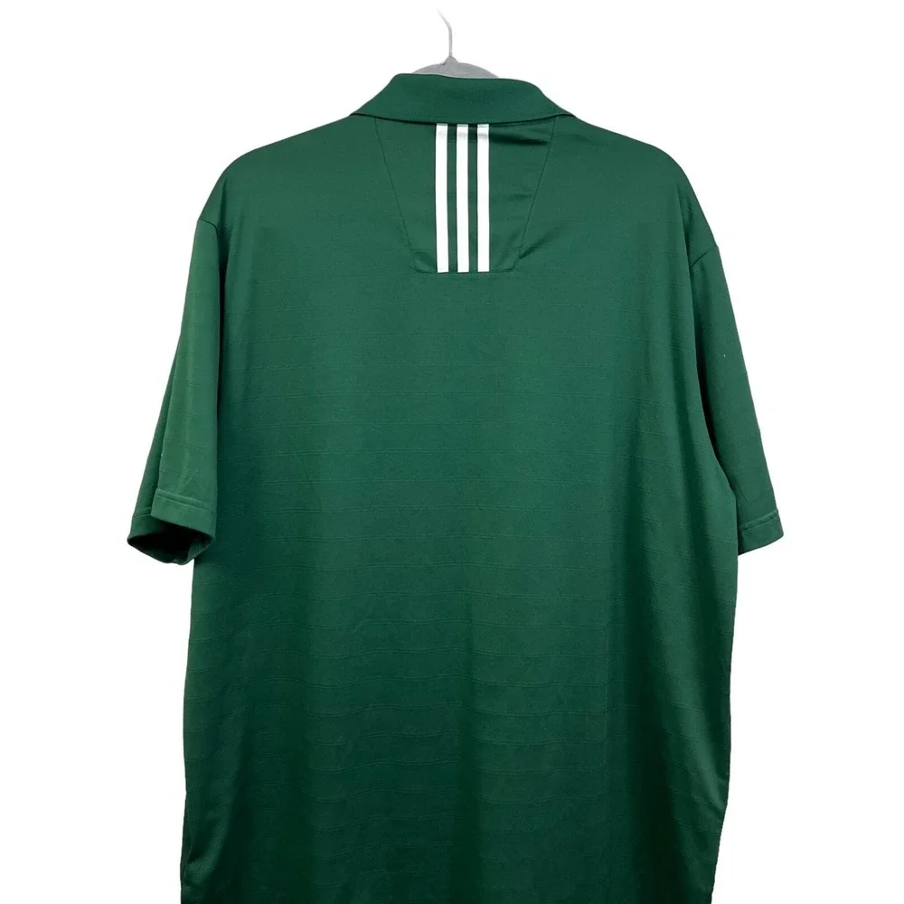 Adidas Mens Golf Climalite Polo Shirt Short Sleeves Wawasee Logo Green Sz L*